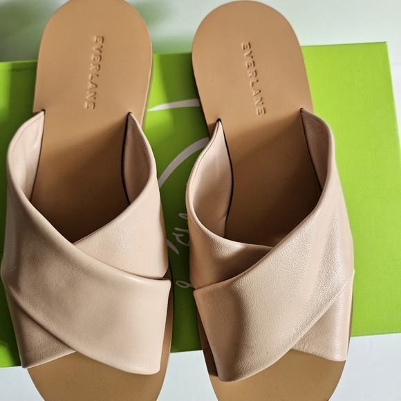 Everlane Baby pink leather slides, size 8 - Picture 5 of 7